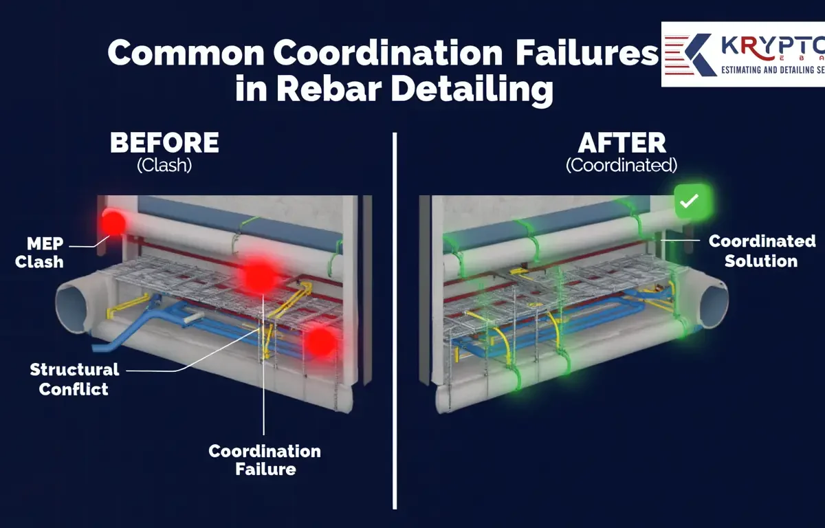 Common Coordination Failures in Rebar Detailing (And How to Avoid Them)