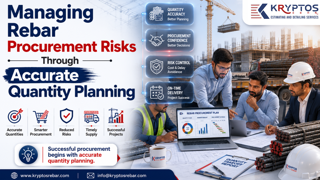 Managing rebar procurement risks through accurate quantity planning, procurement strategy, and reinforcement quantity take-off for successful construction projects
