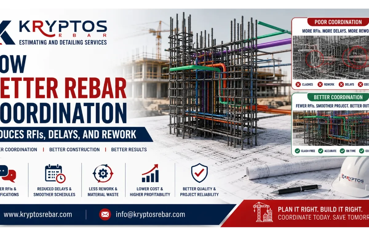 How Better Rebar Coordination Reduces RFIs, Delays, and Rework