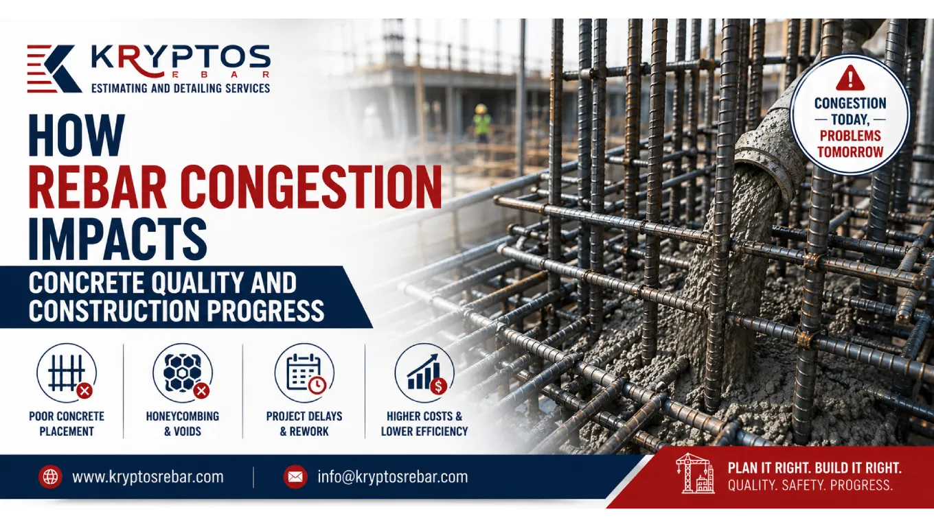 Rebar congestion in reinforced concrete showing dense reinforcement and its impact on concrete placement and construction progress